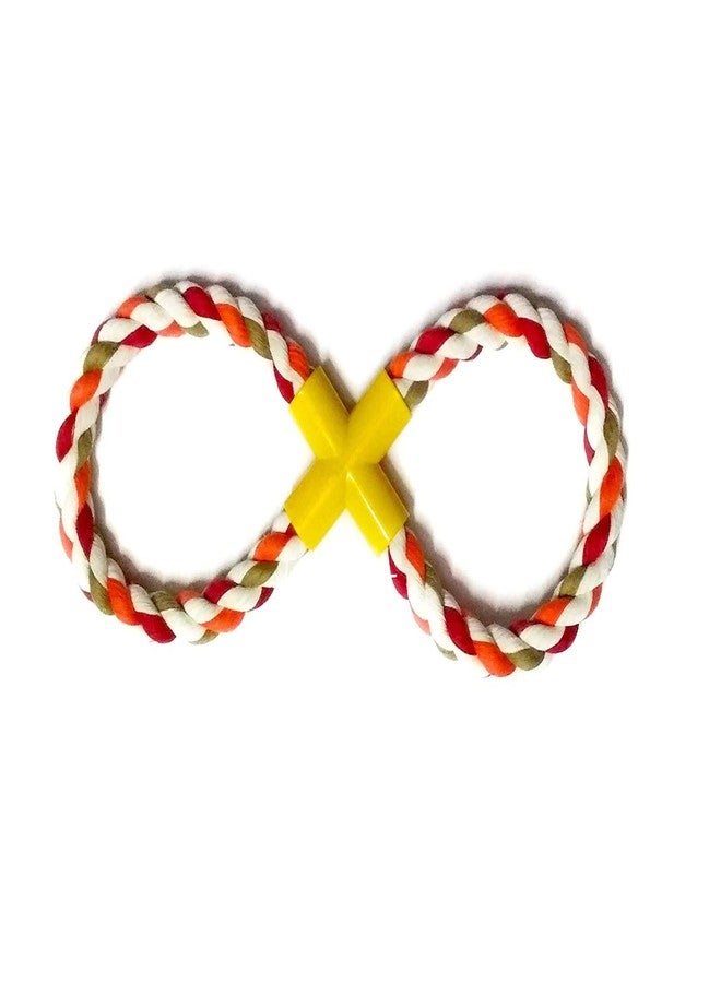Pet Believe Cotton Rope Loop Tug Dog Chew Toy, Puppy Teething Toy, 14 inches, Color May Vary (Multicolor) - Image 1